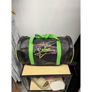 Vintage 90s Salem Cigarettes Black Neon Promotional Small Duffel Bag